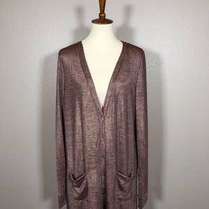 Rose gold/shimmery Cardigan.